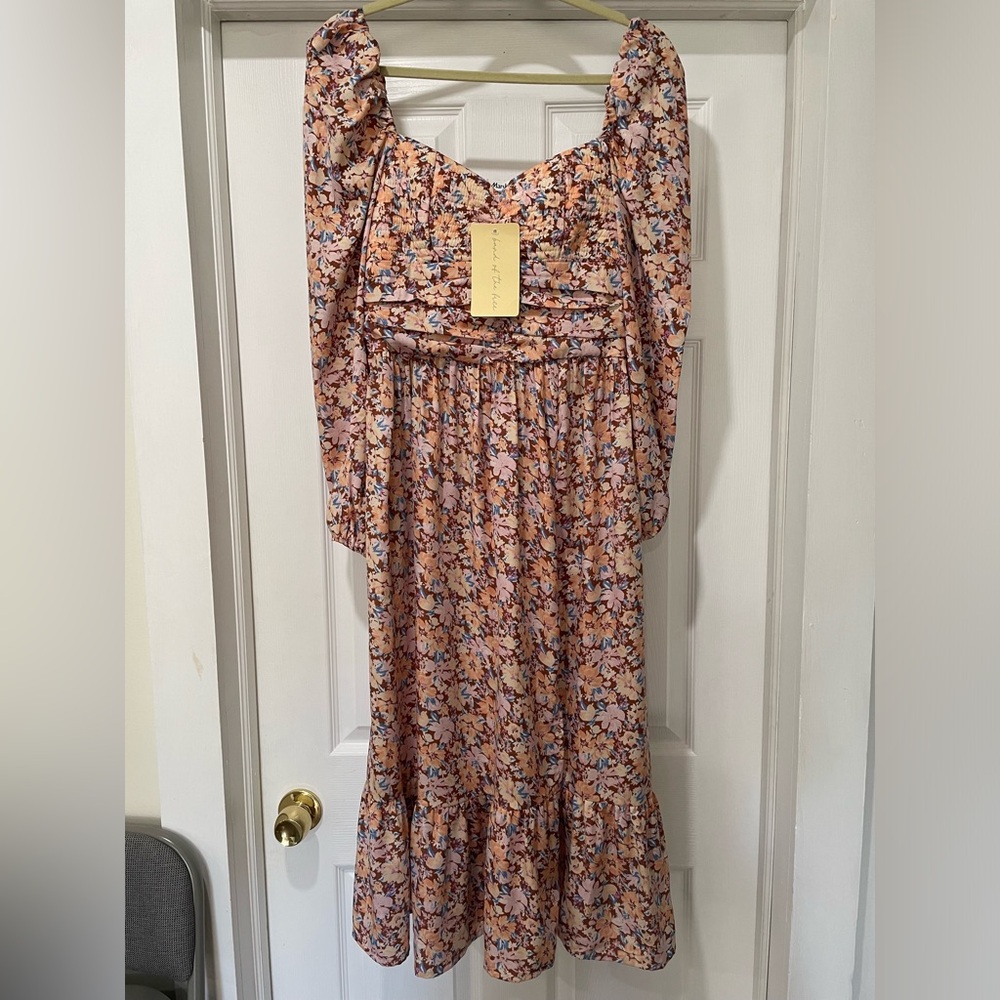 NWT Band of the Free Floral Midi Dress, Size Medium